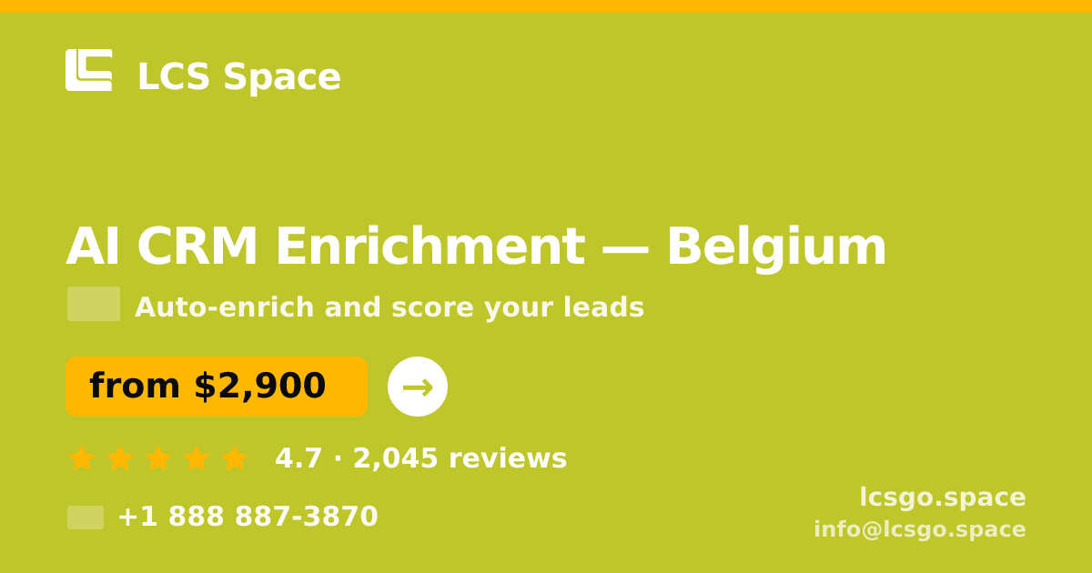 AI CRM Enrichment in Ghent — from $3,900/mo, rated 4.6/5 by 2612 clients. LCS Space.