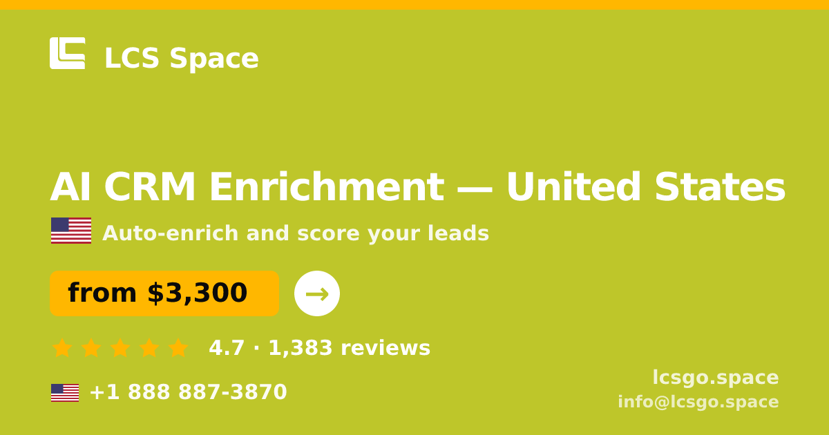 AI CRM Enrichment in Los Angeles — from $2,900/mo, rated 4.6/5 by 2542 clients. LCS Space.