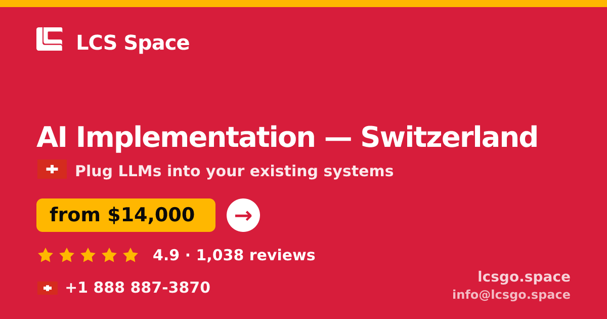 AI Implementation in Geneva — from $18,000, rated 4.6/5 by 2911 clients. LCS Space.