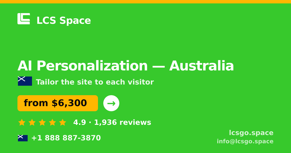 AI Personalization in Perth — from $8,200, rated 4.5/5 by 1197 clients. LCS Space.