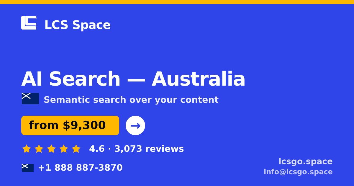 AI Search in Perth — from $11,000, rated 4.8/5 by 2595 clients. LCS Space.