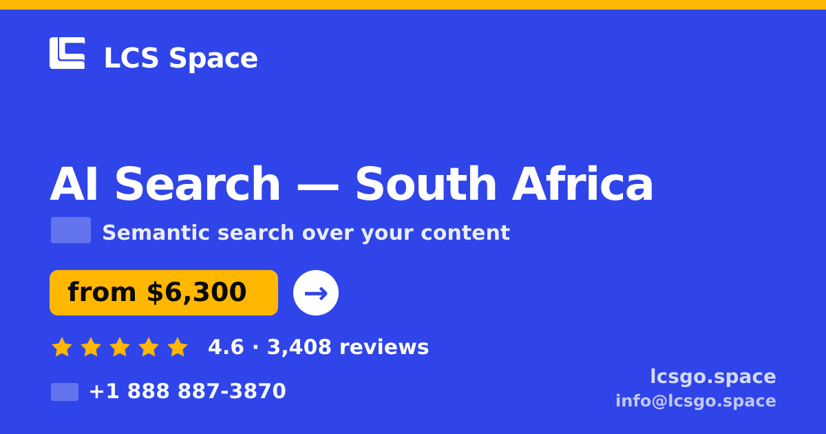 AI Search in Durban — from $5,100, rated 4.8/5 by 1480 clients. LCS Space.