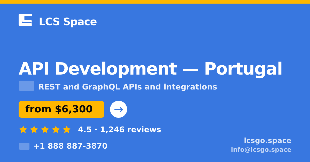 API Development in Porto — from $6,600, rated 5/5 by 1836 clients. LCS Space.
