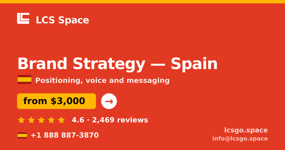 Brand Strategy in Valencia — from $2,700, rated 4.6/5 by 791 clients. LCS Space.