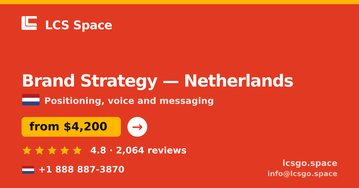 Brand Strategy in Amsterdam — from $4,700, rated 4.6/5 by 677 clients. LCS Space.