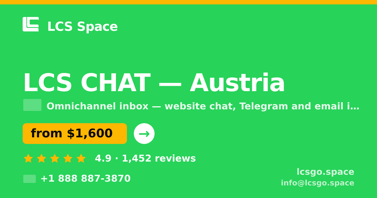 LCS CHAT in Austria — from $1,600/mo, rated 4.9/5 by 1452 clients. LCS Space.