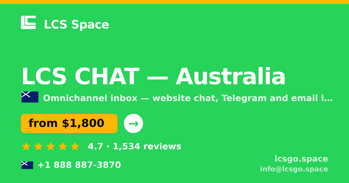 LCS CHAT in Australia — from $1,800/mo, rated 4.7/5 by 1534 clients. LCS Space.