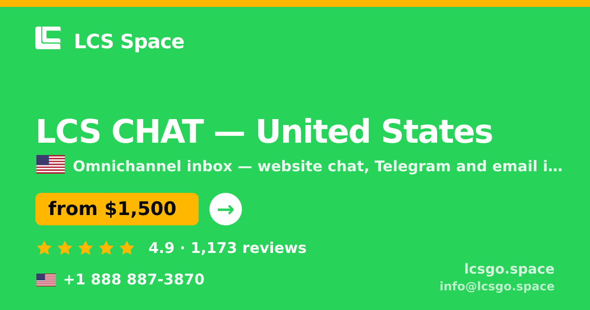 LCS CHAT in United States — from $1,500/mo, rated 4.9/5 by 1173 clients. LCS Space.