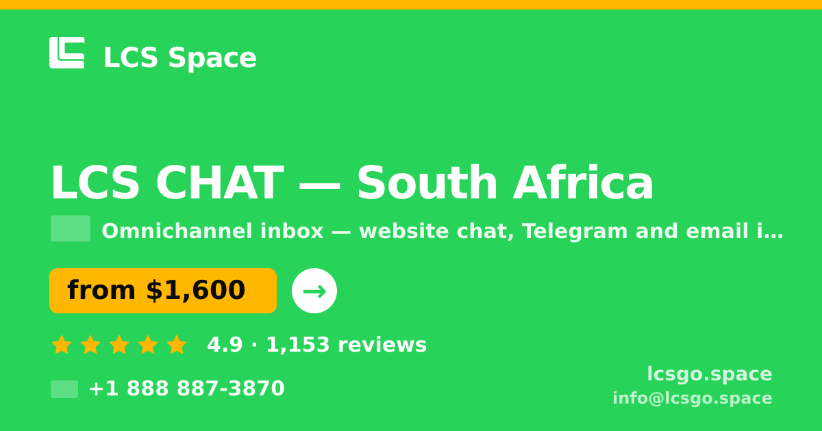 LCS CHAT in Durban — from $1,300/mo, rated 4.6/5 by 629 clients. LCS Space.