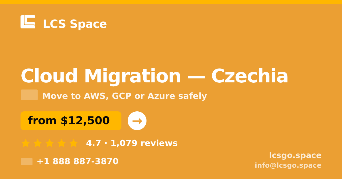 Cloud Migration in Czechia — from $12,500, rated 4.7/5 by 1079 clients. LCS Space.