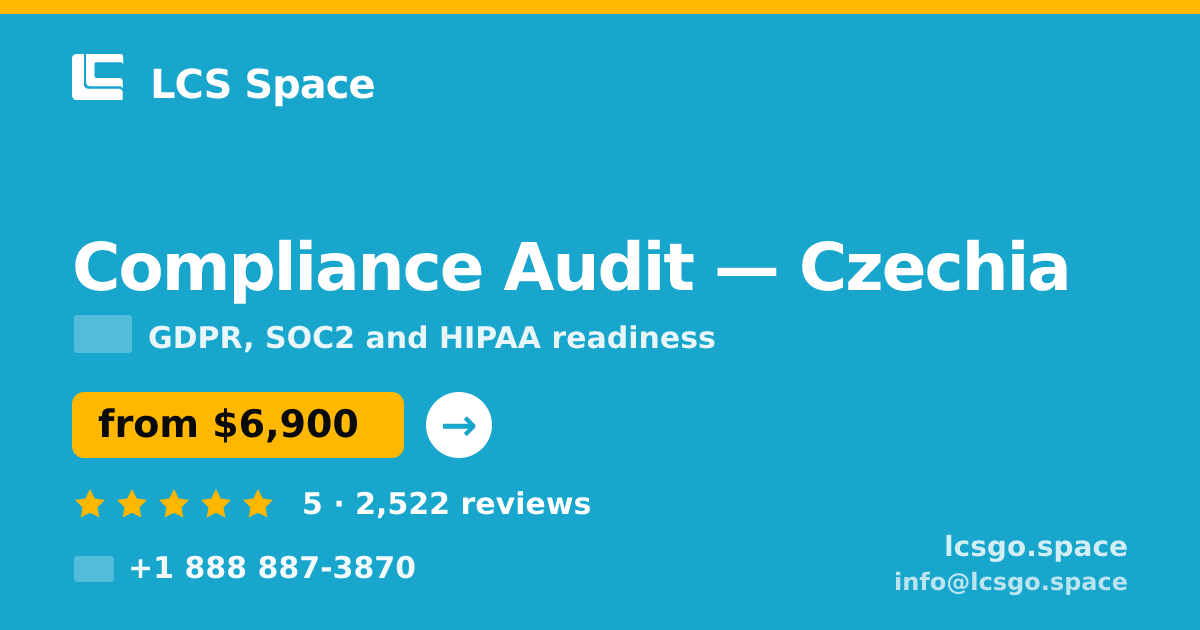 Compliance Audit in Czechia — from $6,900, rated 5/5 by 2522 clients. LCS Space.