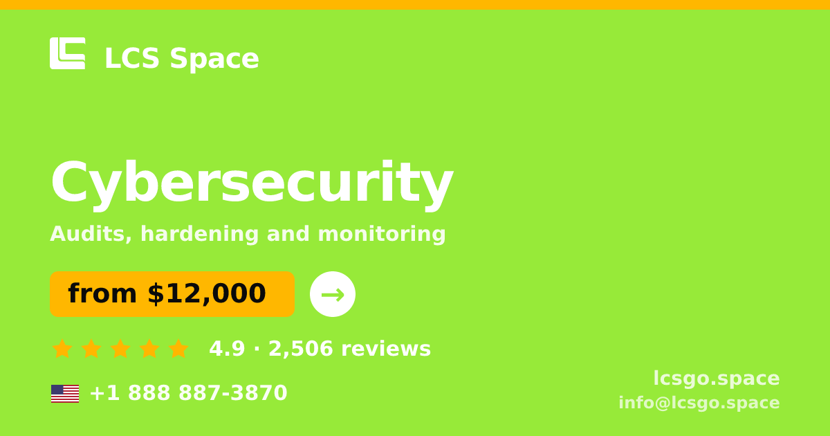 Cybersecurity in the USA — from $12,000, rated 4.9/5 by 2506 clients. LCS Space.