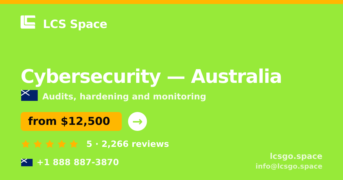 Cybersecurity in Melbourne — from $13,500, rated 4.7/5 by 1054 clients. LCS Space.