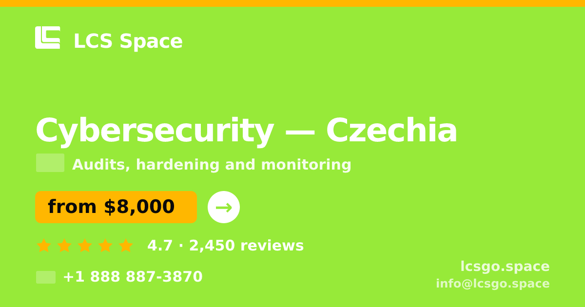 Cybersecurity in Czechia — from $8,000, rated 4.7/5 by 2450 clients. LCS Space.