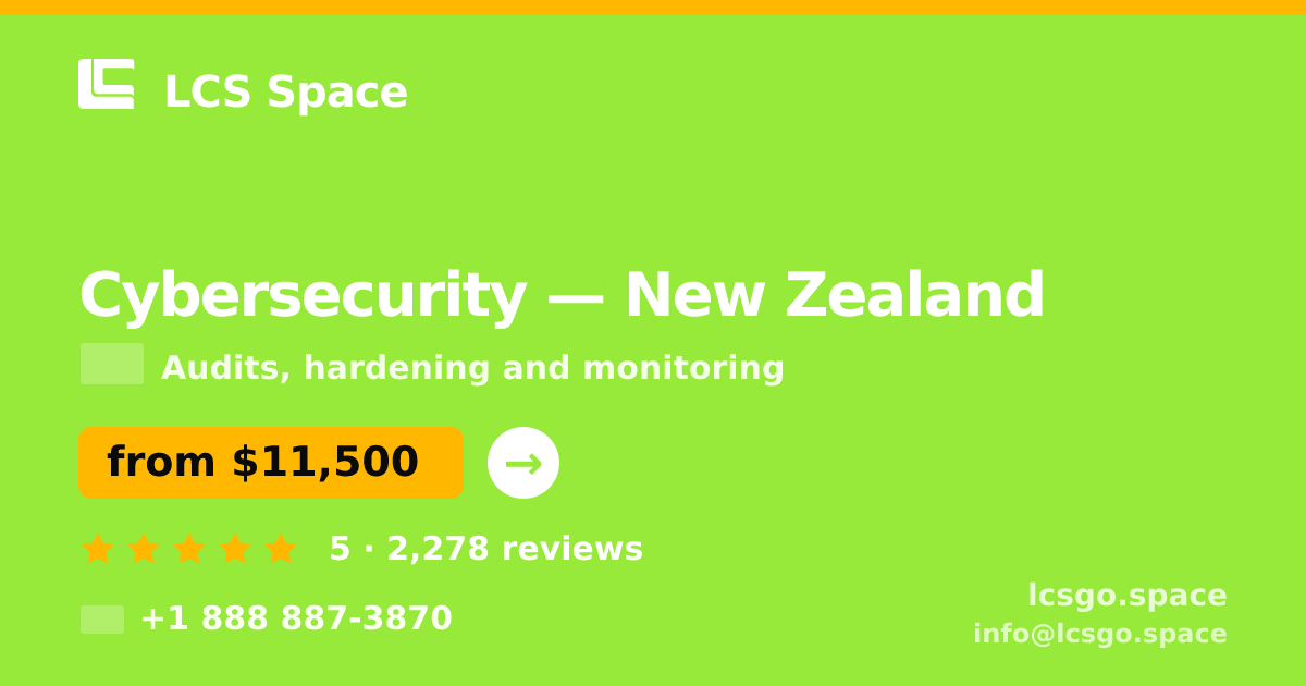 Cybersecurity in Wellington — from $11,500, rated 4.7/5 by 2495 clients. LCS Space.