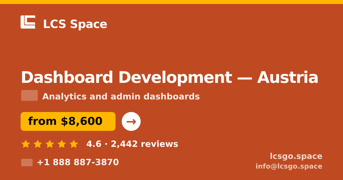 Dashboard Development in Austria — from $8,600, rated 4.6/5 by 2442 clients. LCS Space.