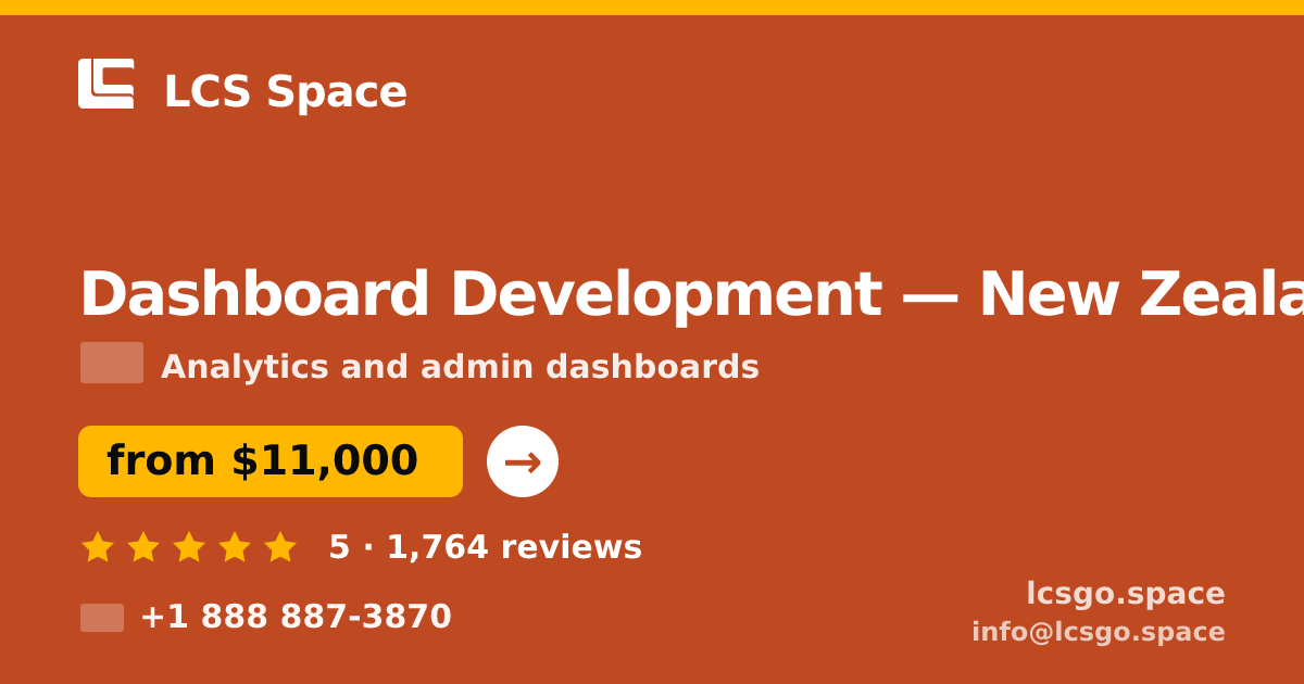 Dashboard Development in Wellington — from $9,300, rated 4.7/5 by 1701 clients. LCS Space.