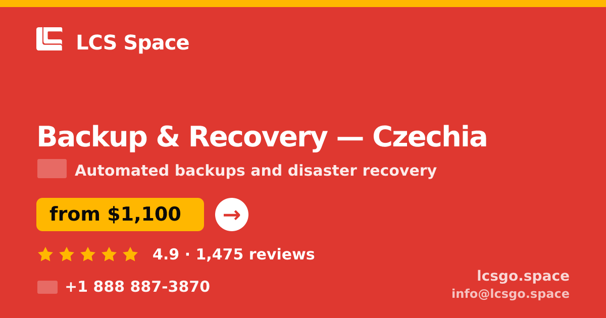 Backup & Recovery in Czechia — from $1,100/mo, rated 4.9/5 by 1475 clients. LCS Space.