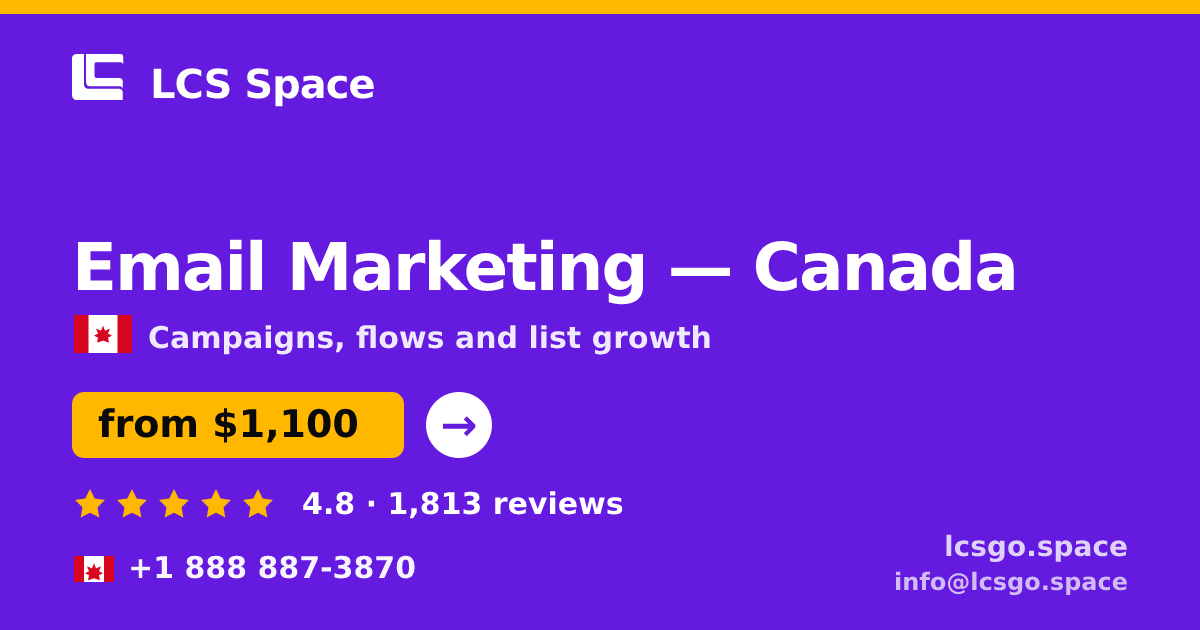 Email Marketing in Vancouver — from $1,100/mo, rated 4.7/5 by 733 clients. LCS Space.