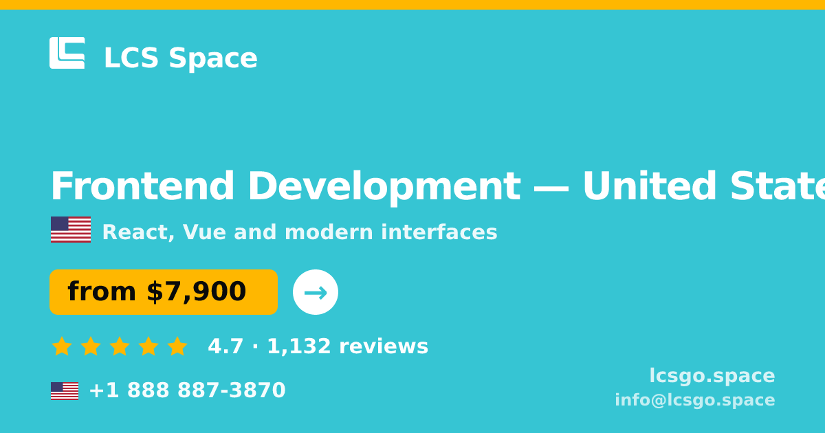 Frontend Development in Indianapolis — from $9,400, rated 4.5/5 by 2349 clients. LCS Space.