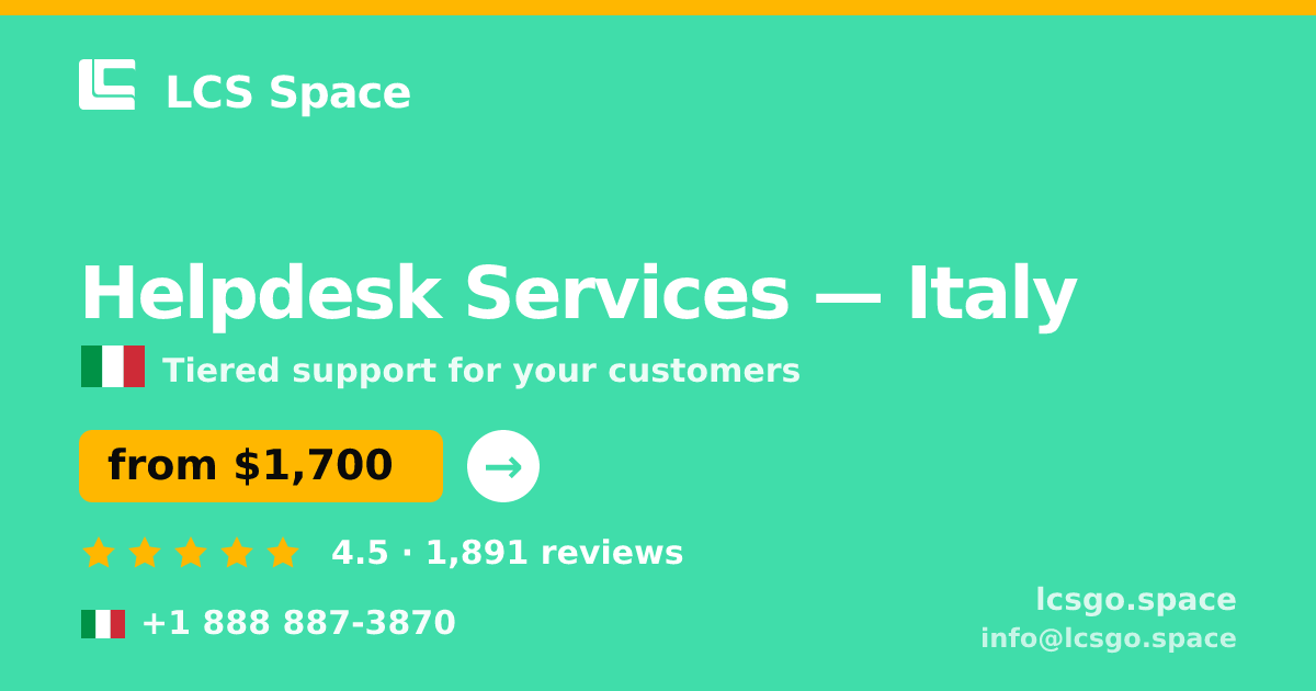 Helpdesk Services in Naples — from $1,600/mo, rated 4.6/5 by 2453 clients. LCS Space.