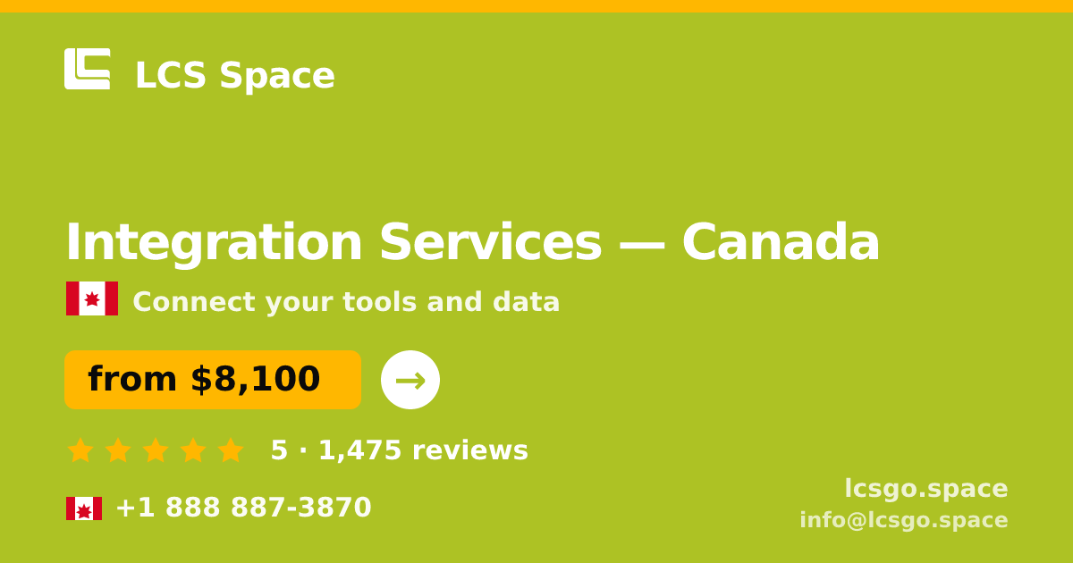 Integration Services in Toronto — from $7,500, rated 4.5/5 by 475 clients. LCS Space.