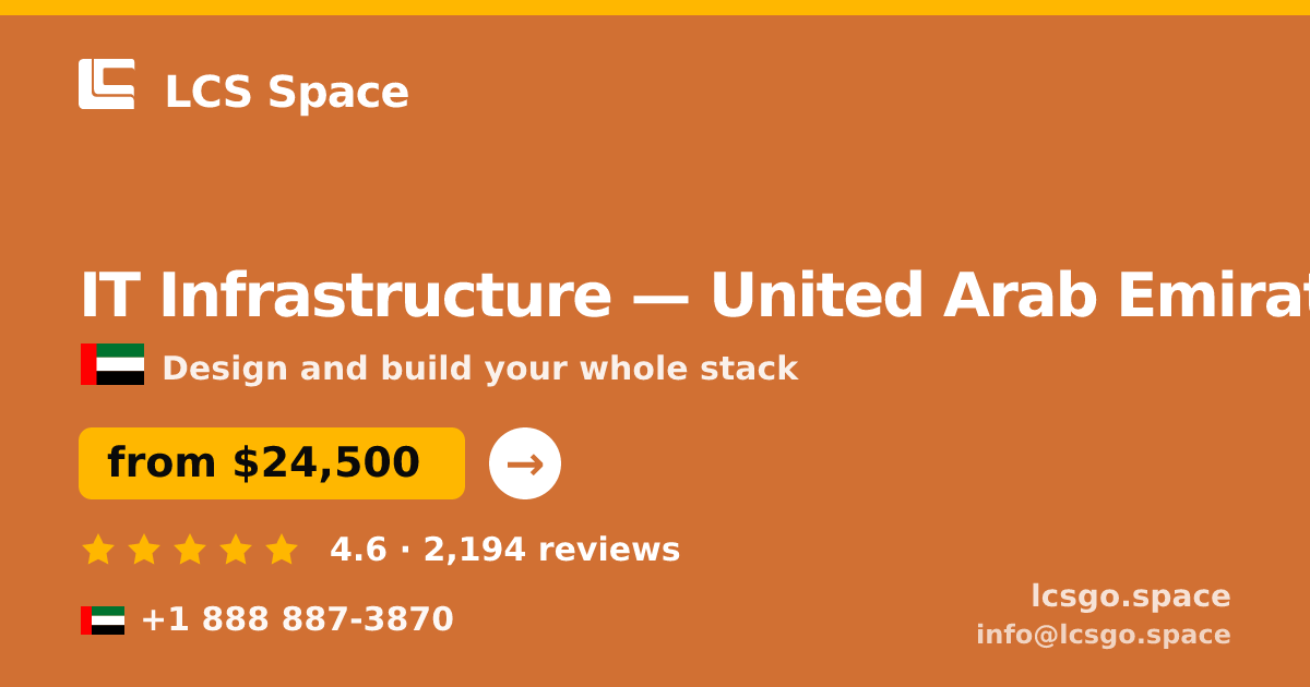 IT Infrastructure in United Arab Emirates — from $24,500, rated 4.6/5 by 2194 clients. LCS Space.