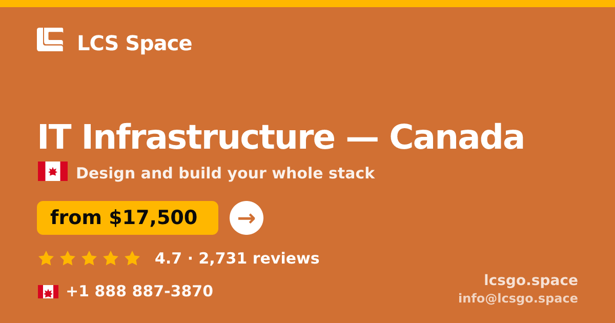 IT Infrastructure in Canada — from $17,500, rated 4.7/5 by 2731 clients. LCS Space.