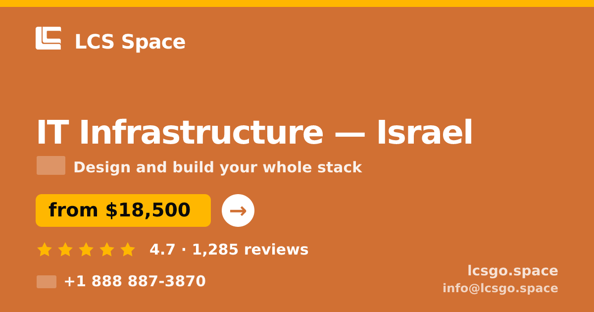 IT Infrastructure in Haifa — from $18,500, rated 4.8/5 by 2461 clients. LCS Space.