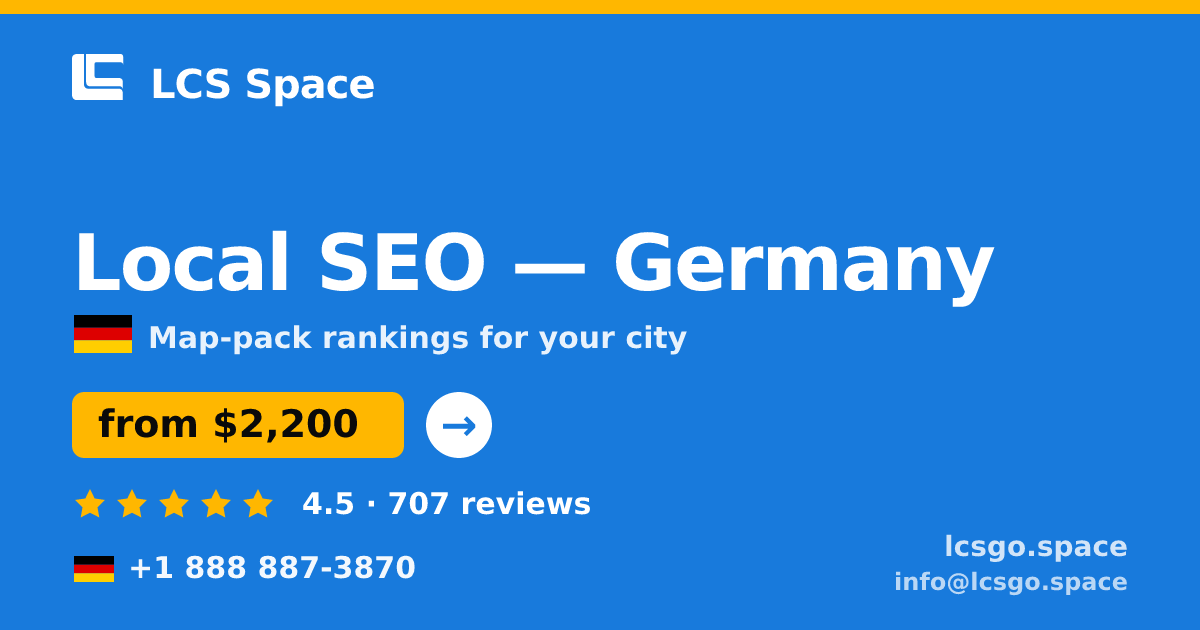 Local SEO in Hamburg — from $1,800/mo, rated 4.8/5 by 1298 clients. LCS Space.