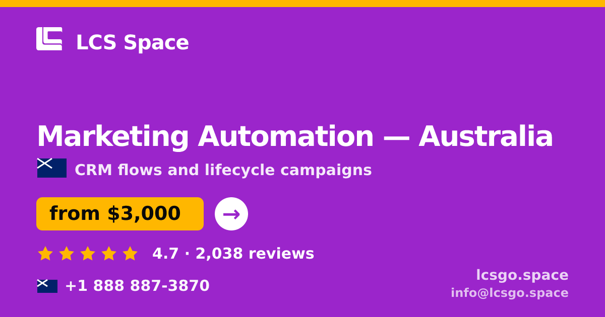Marketing Automation in Brisbane — from $2,800/mo, rated 4.7/5 by 1424 clients. LCS Space.