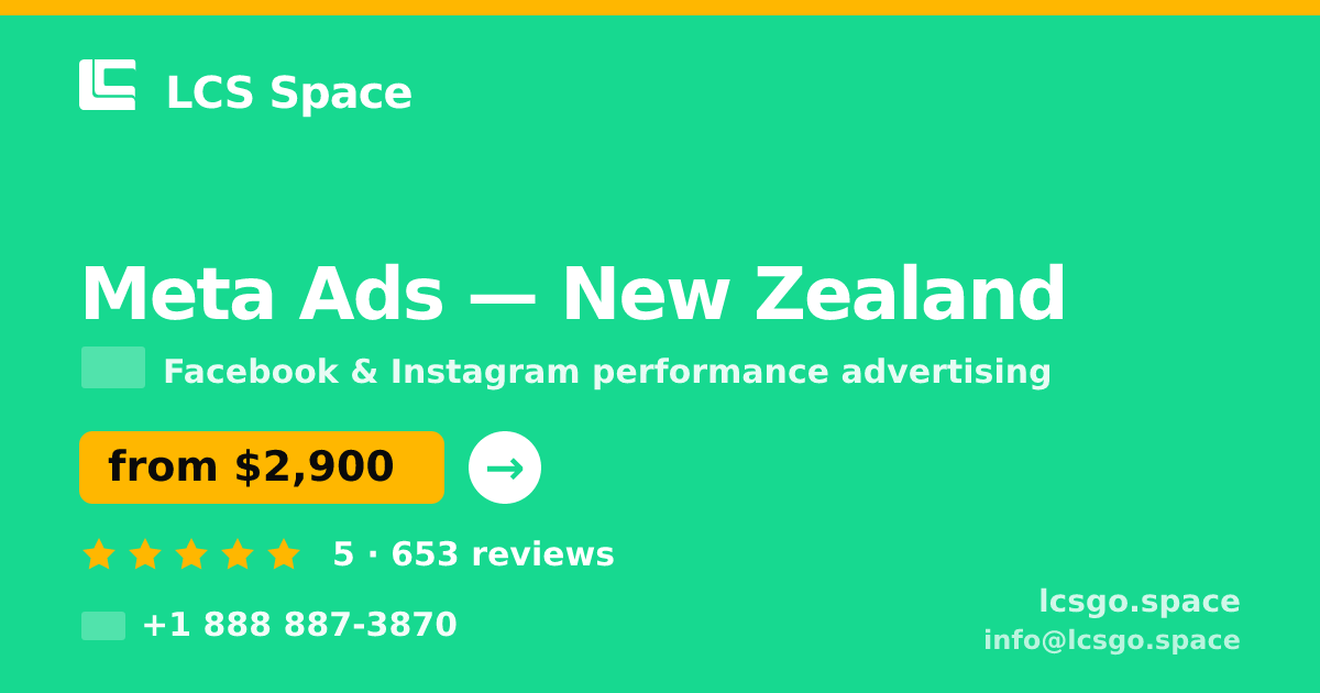 Meta Ads in Christchurch — from $2,200/mo, rated 4.9/5 by 2393 clients. LCS Space.