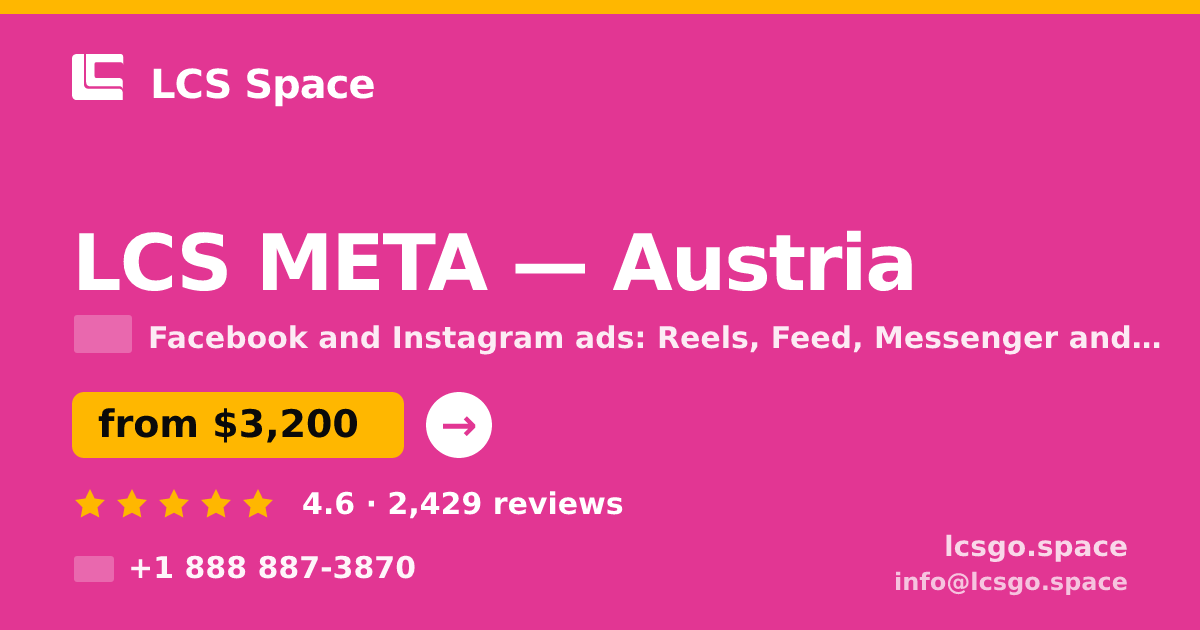 LCS META in Vienna — from $2,900/mo, rated 4.6/5 by 3039 clients. LCS Space.
