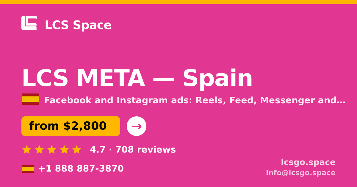 LCS META in Madrid — from $1,800/mo, rated 5/5 by 447 clients. LCS Space.