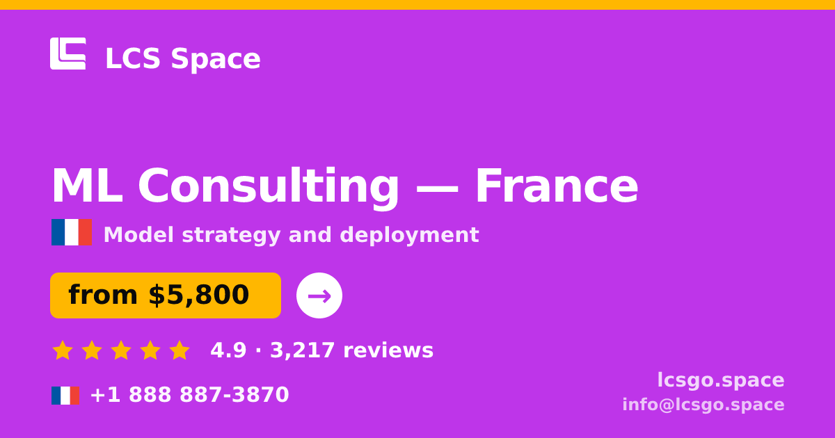 ML Consulting in France — from $5,800, rated 4.9/5 by 3217 clients. LCS Space.