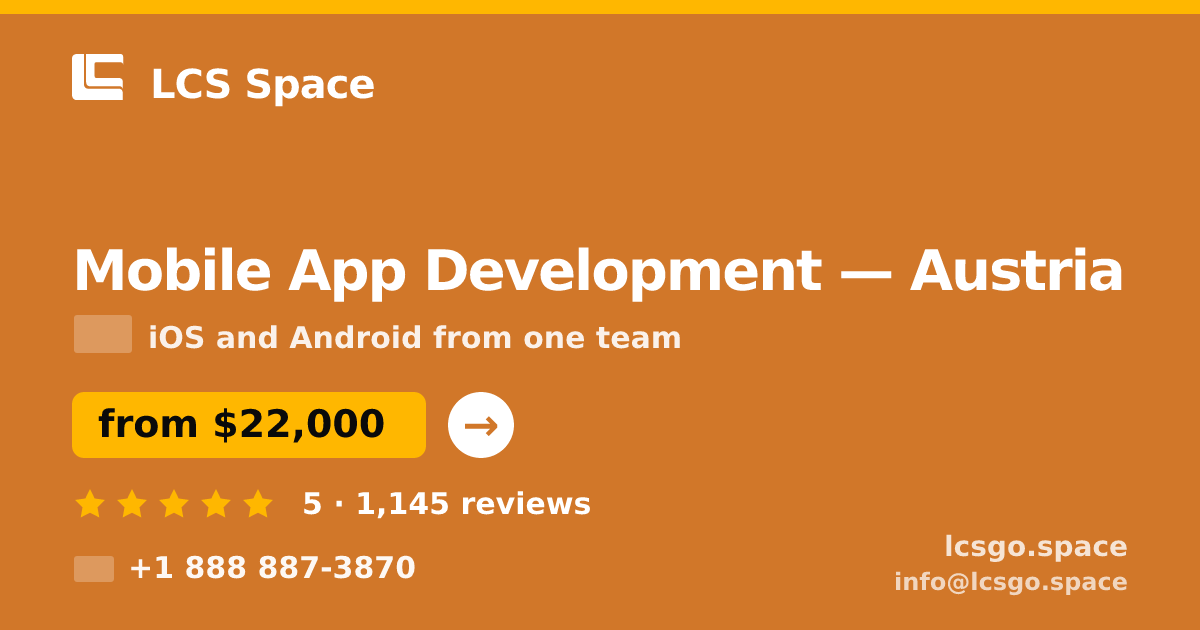 Mobile App Development in Linz — from $20,000, rated 4.9/5 by 2942 clients. LCS Space.