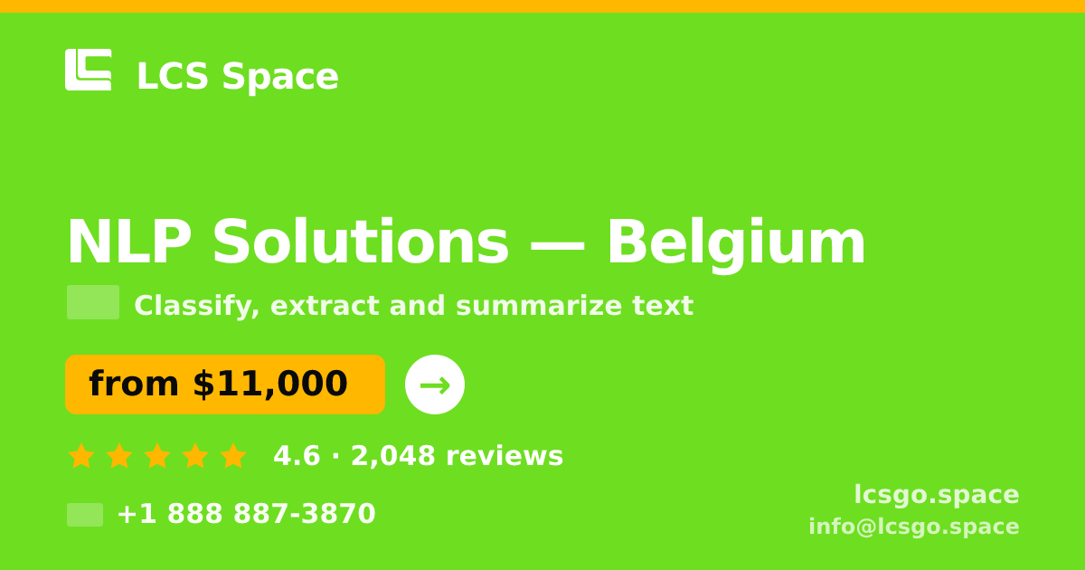 NLP Solutions in Ghent — from $14,000, rated 4.8/5 by 3361 clients. LCS Space.