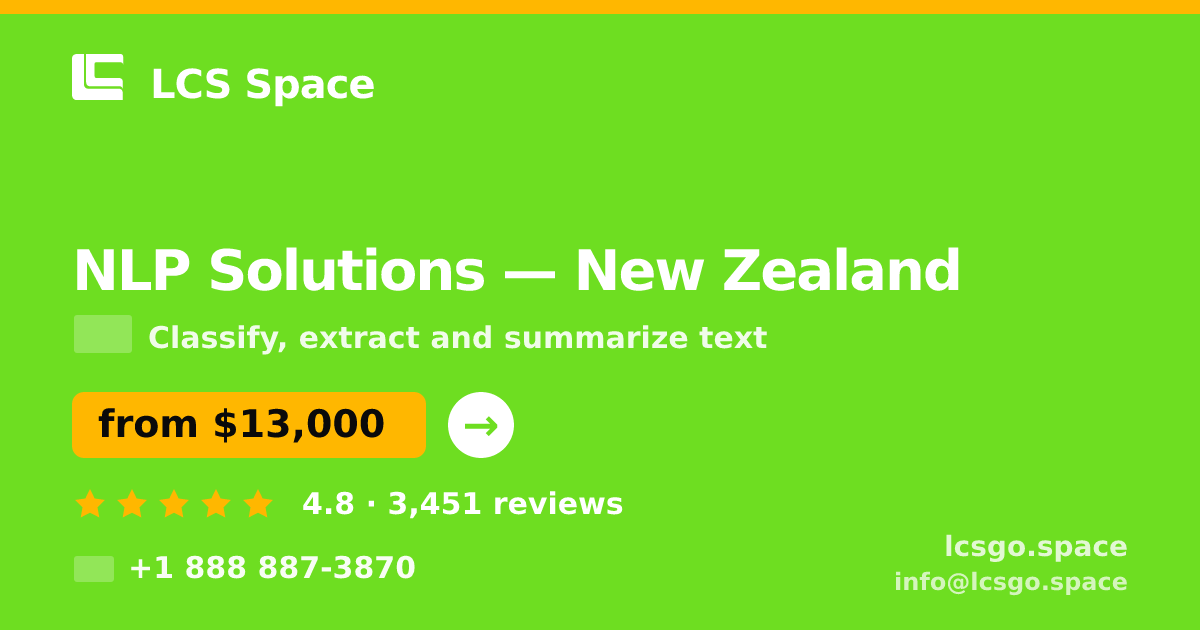 NLP Solutions in Christchurch — from $13,000, rated 4.9/5 by 422 clients. LCS Space.