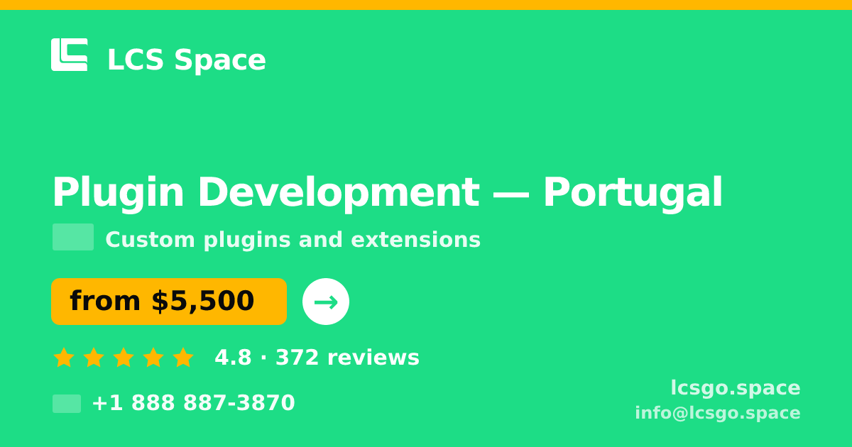 Plugin Development in Porto — from $4,000, rated 4.7/5 by 1245 clients. LCS Space.