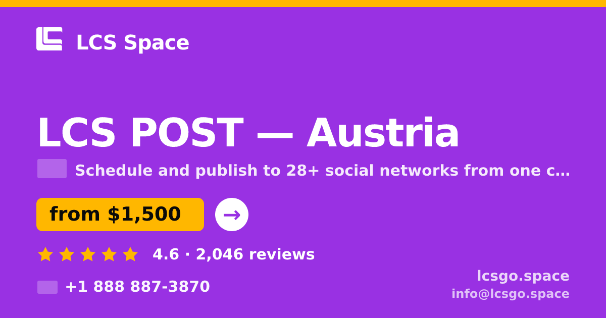 LCS POST in Vienna — from $1,300/mo, rated 4.9/5 by 1051 clients. LCS Space.
