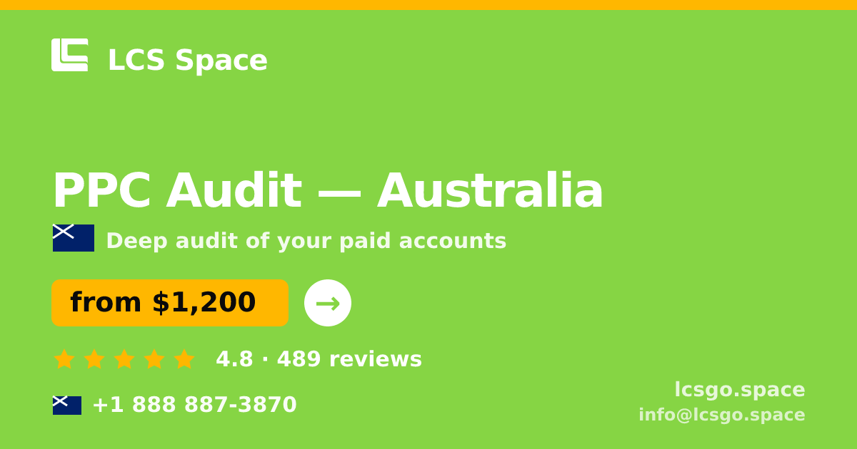 PPC Audit in Sydney — from $1,600, rated 5/5 by 976 clients. LCS Space.