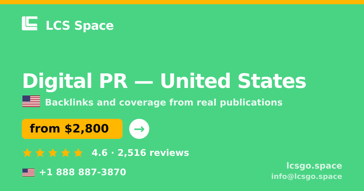 Digital PR in Indianapolis — from $3,000/mo, rated 4.8/5 by 3309 clients. LCS Space.