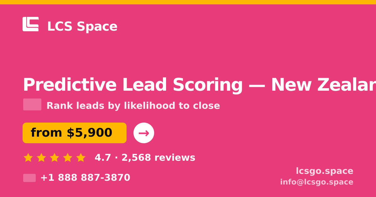 Predictive Lead Scoring in Wellington — from $5,200, rated 4.9/5 by 3140 clients. LCS Space.