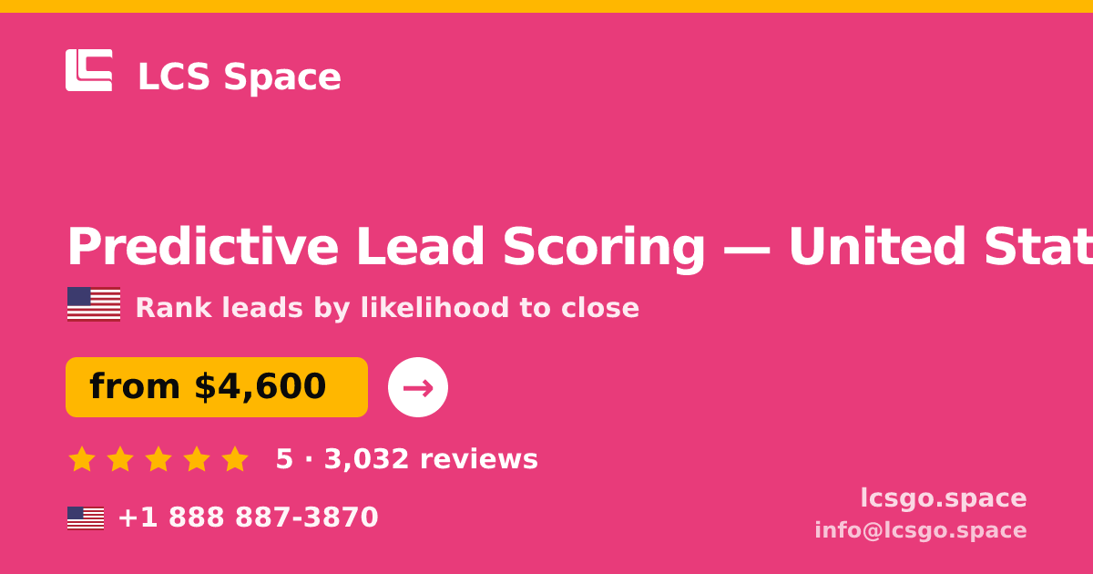 Predictive Lead Scoring in Austin — from $5,600, rated 4.9/5 by 2935 clients. LCS Space.