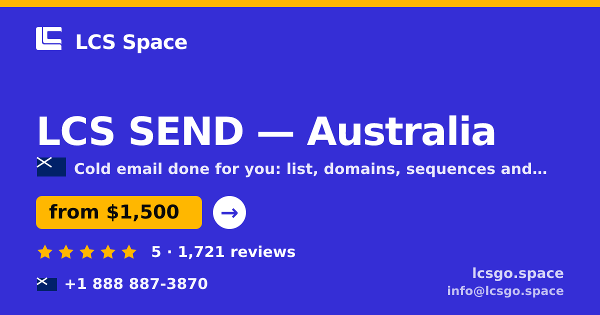 LCS SEND in Australia — from $1,500/mo, rated 5/5 by 1721 clients. LCS Space.