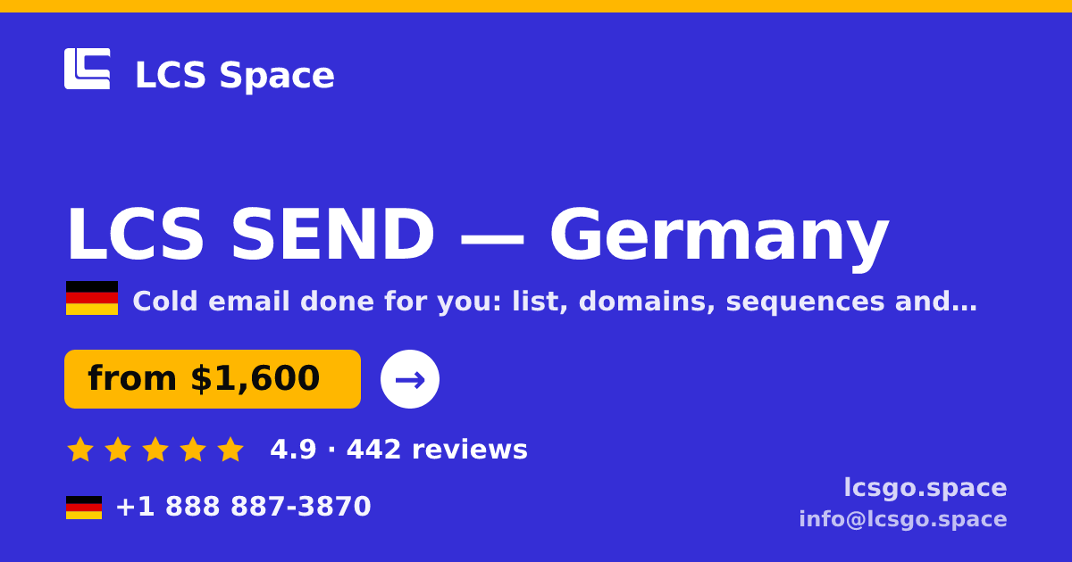 LCS SEND in Germany — from $1,600/mo, rated 4.9/5 by 442 clients. LCS Space.