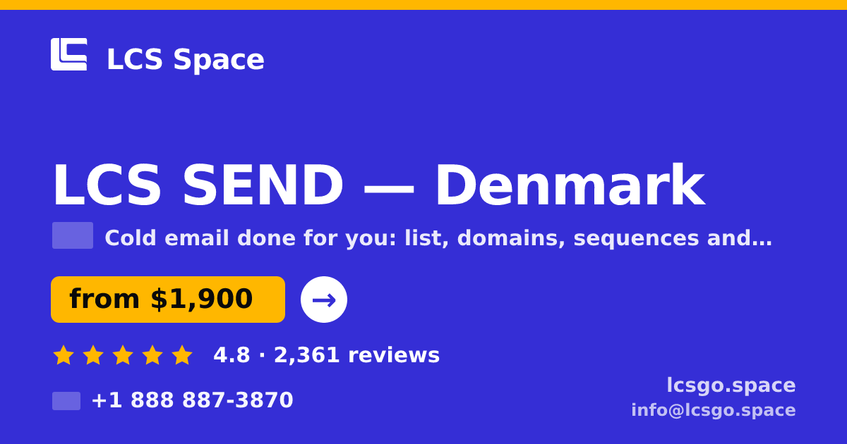 LCS SEND in Denmark — from $1,900/mo, rated 4.8/5 by 2361 clients. LCS Space.
