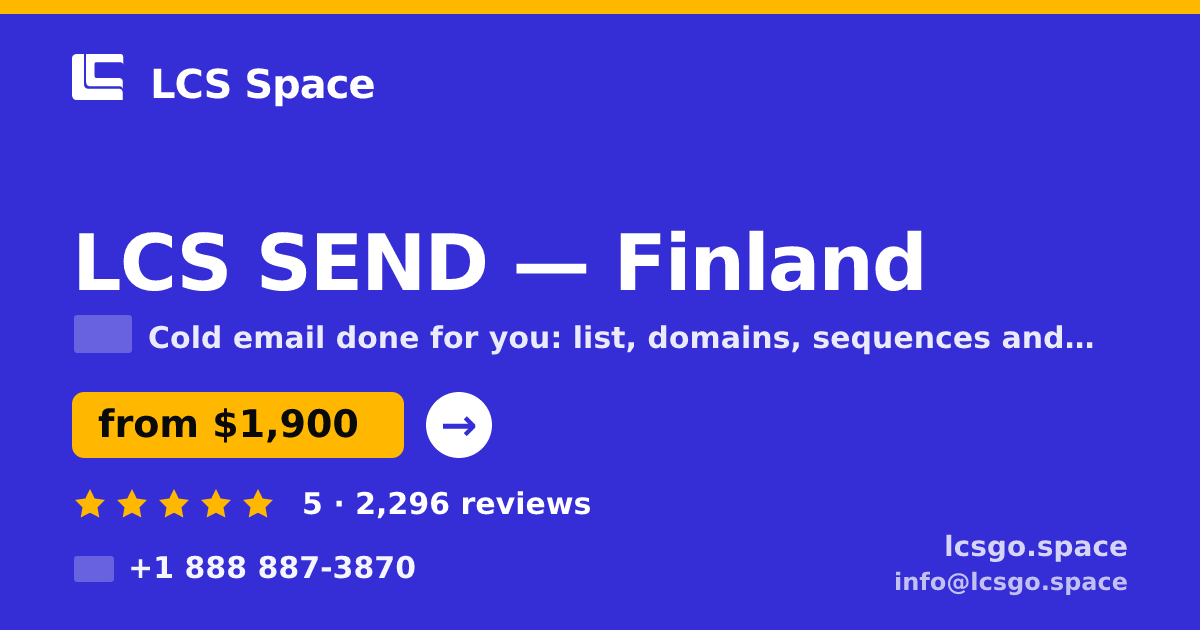 LCS SEND in Finland — from $1,900/mo, rated 5/5 by 2296 clients. LCS Space.