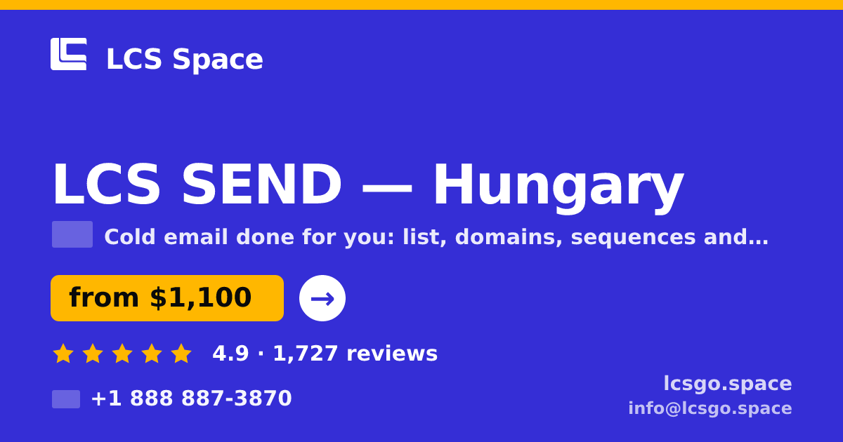 LCS SEND in Hungary — from $1,100/mo, rated 4.9/5 by 1727 clients. LCS Space.
