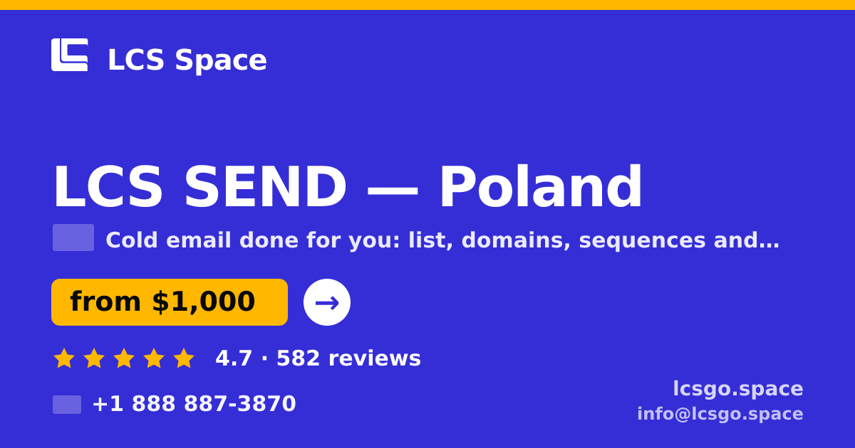 LCS SEND in Poland — from $1,000/mo, rated 4.7/5 by 582 clients. LCS Space.
